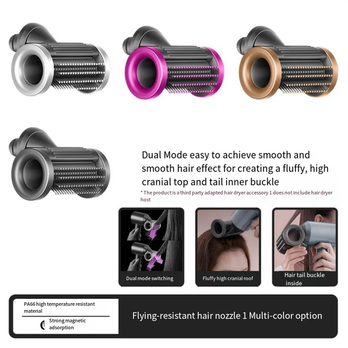 AA91 For Laifen Hair Dryer Wind Hood Accessories LF03/SE Anti Warping Anti Flying Styling Curling Air Nozzle Accessories C