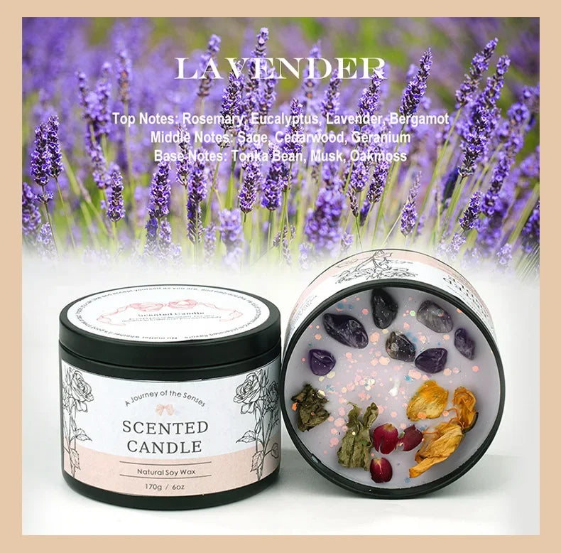 Creative Crystal Aromatherapy Candle 6OZ - Long-Lasting Scented Decor, Unique Gift for Women, Elegant Home Fragrance