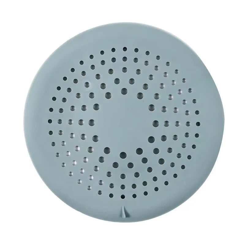 Shower Drain Hair Catcher,Drain Cover Bathroom Tub with Suction Cup 5.9 Inches Silicone Sink Strainer Suit for Bathtub, Kitchen