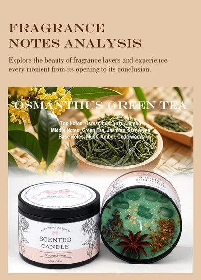 Creative Crystal Aromatherapy Candle 6OZ - Long-Lasting Scented Decor, Unique Gift for Women, Elegant Home Fragrance