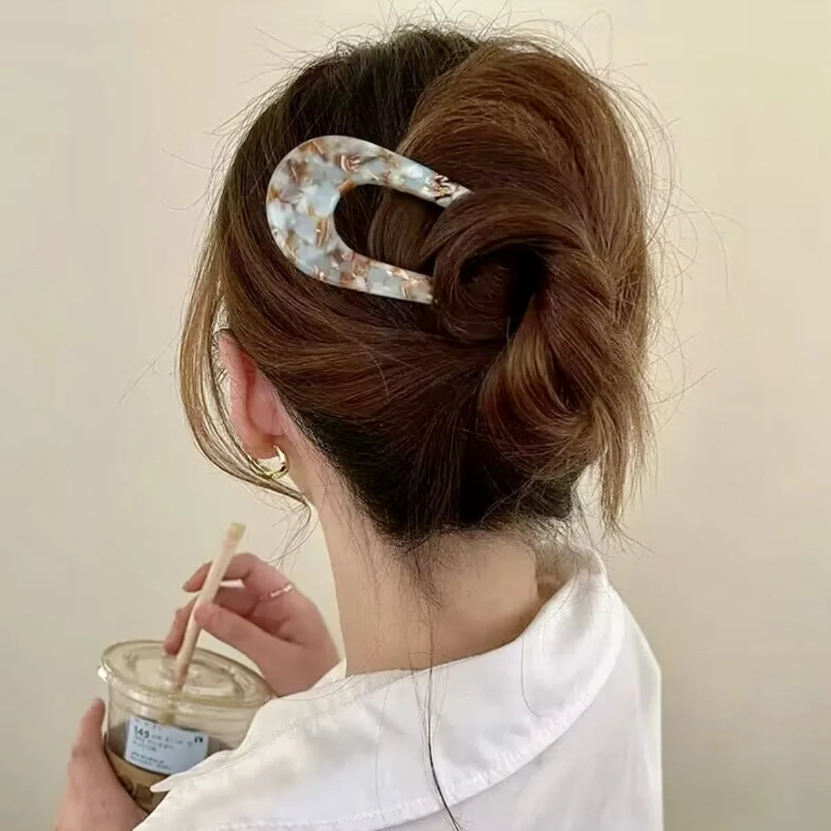 French Styles Hair Forks Hair Sticks Acetic Acid U-Shape Hair pins Bun Women Girls Vintage Hairstyle Hair Accessories Headband