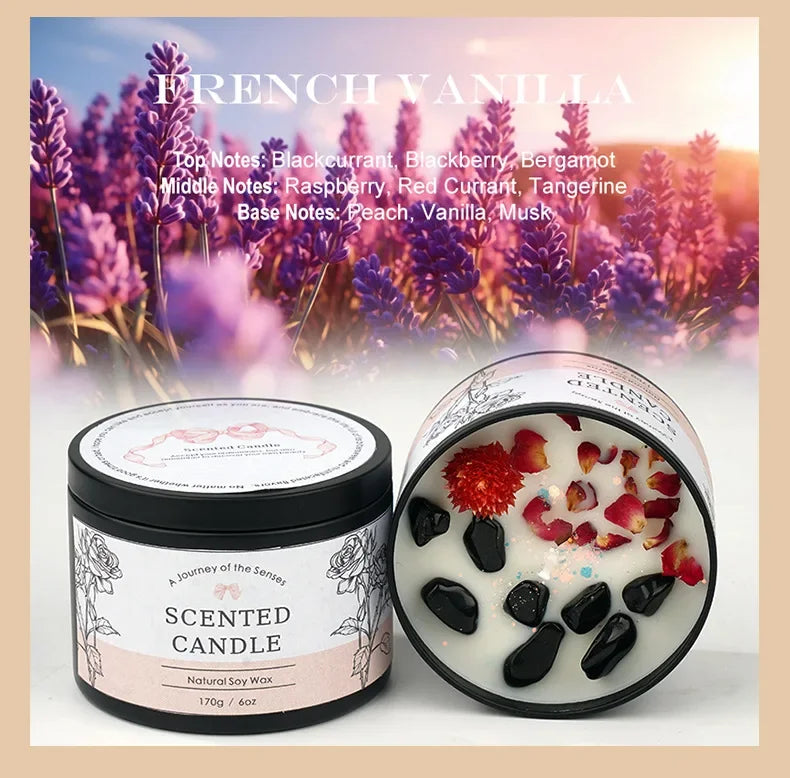 Creative Crystal Aromatherapy Candle 6OZ - Long-Lasting Scented Decor, Unique Gift for Women, Elegant Home Fragrance