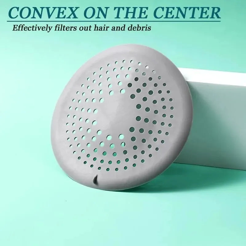 Shower Drain Hair Catcher,Drain Cover Bathroom Tub with Suction Cup 5.9 Inches Silicone Sink Strainer Suit for Bathtub, Kitchen