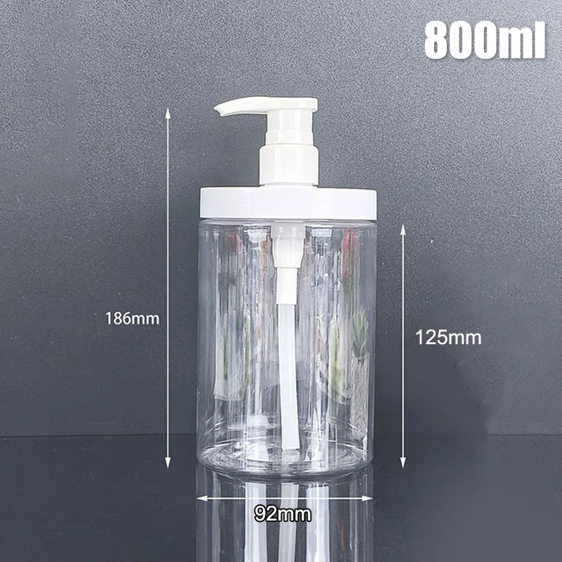 100-800ml Soap Dispenser Bottle Shampoo Shower Gel Bottle Refilable Wide Mouth Lotion Hand Sanitizer Bottle Bathroom Container